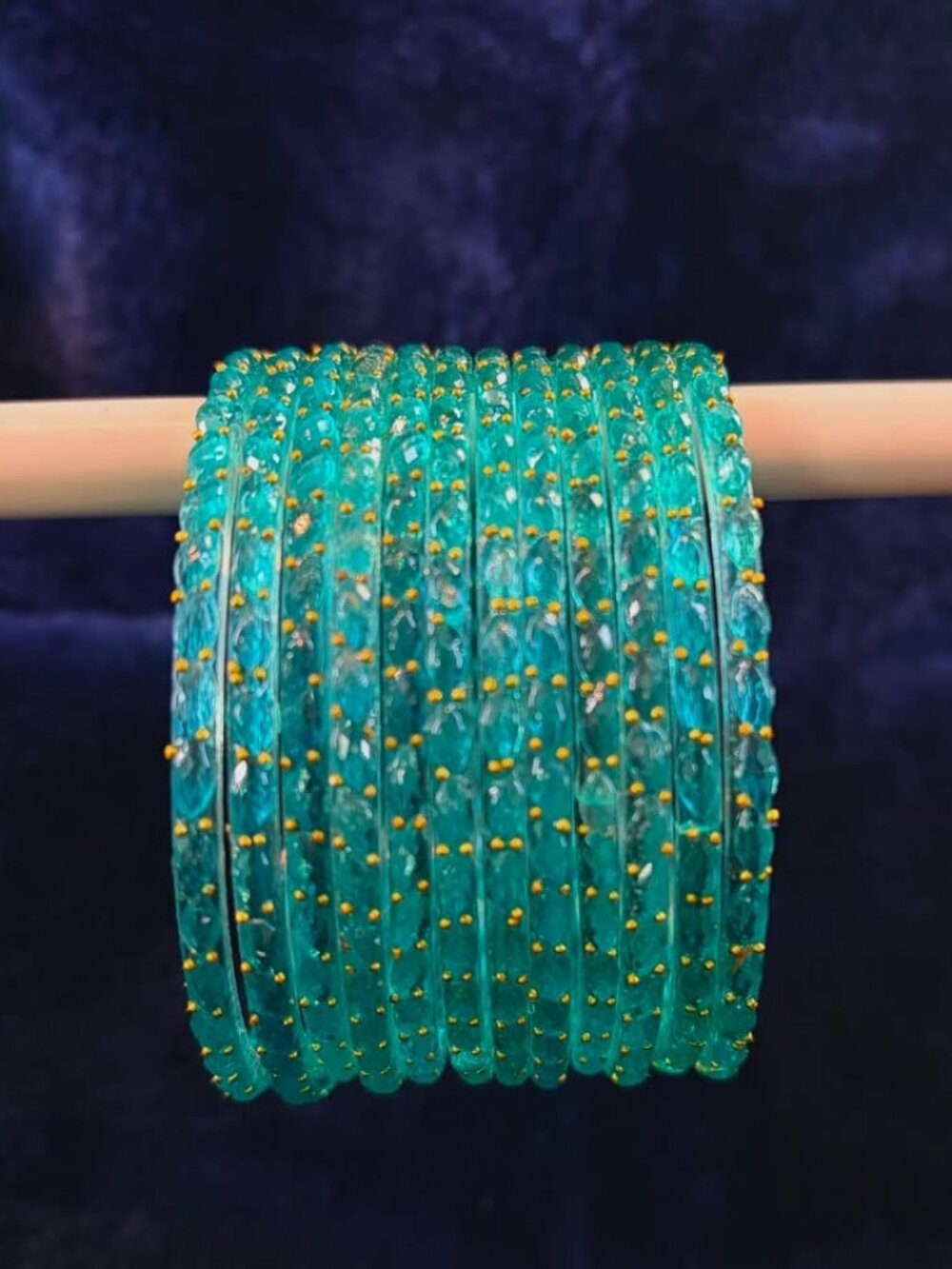 12pcs Women's Textured Acrylic Bangle Bracelets, Gold-Tone Dotted Stackable Wris